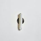 Lodge Sconce_Painted_Off_Straight_Bone White-Blackened Steel